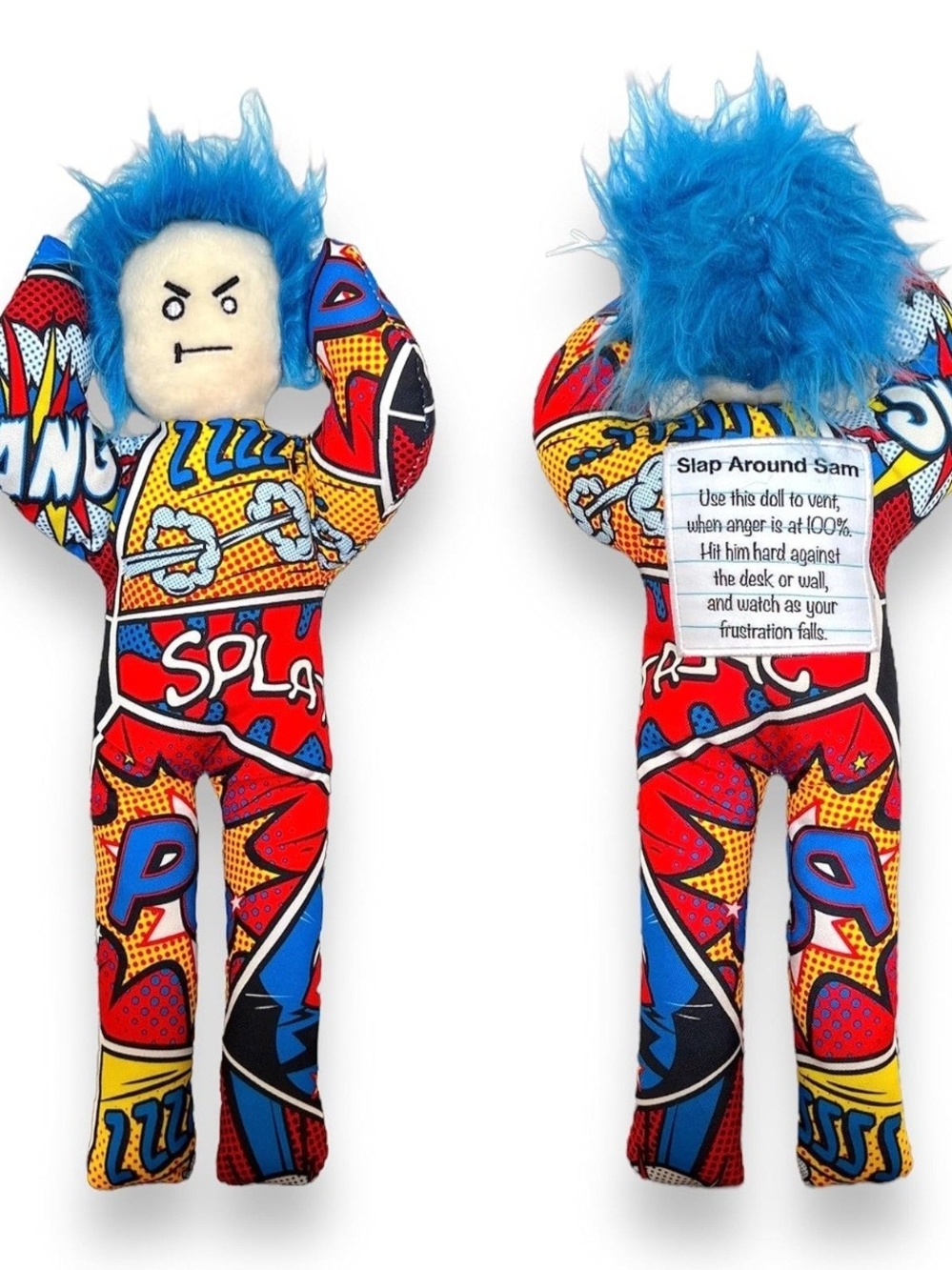 "Slap Around Sam"Comic Pop Plush Stress Doll. NWT